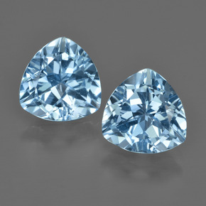 Pedras preciosas de topázio azul natural de 5,85 ct, trillion, VVS
