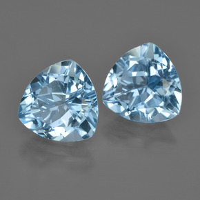 Pedras preciosas de topázio azul natural de 5,85 ct, trillion, VVS