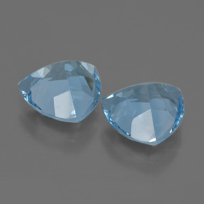 Pedras preciosas de topázio azul natural de 5,85 ct, trillion, VVS