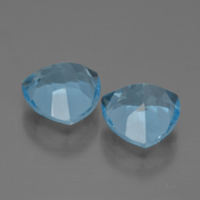 Pedras preciosas de topázio azul natural de 6,51 ct, trillion, VVS-VS