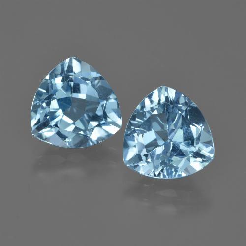 Pedras preciosas de Topázio Azul Suíço natural de 5.57 ct, Trilhão, VVS-VS