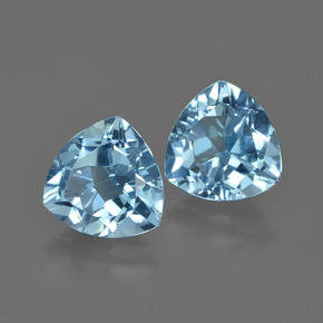 Pedras preciosas de Topázio Azul Suíço natural de 5.57 ct, Trilhão, VVS-VS