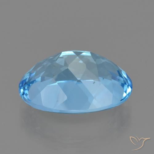 Topázio Azul Suíço Natural 23.58ct, oval, VVS