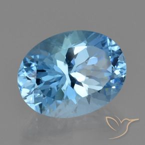 Topázio Azul Suíço Natural 21.97ct, oval, VVS