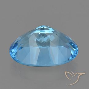 Topázio Azul Suíço Natural 21.97ct, oval, VVS