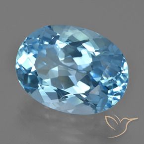 Topázio Azul Suíço Natural 23.33ct, oval, VVS