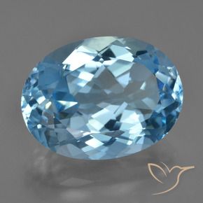 Topázio Azul Suíço Natural 22.58ct, oval, VVS