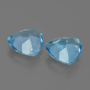 Pedras preciosas de topázio azul natural de 7,32 ct, trillion, VVS-VS