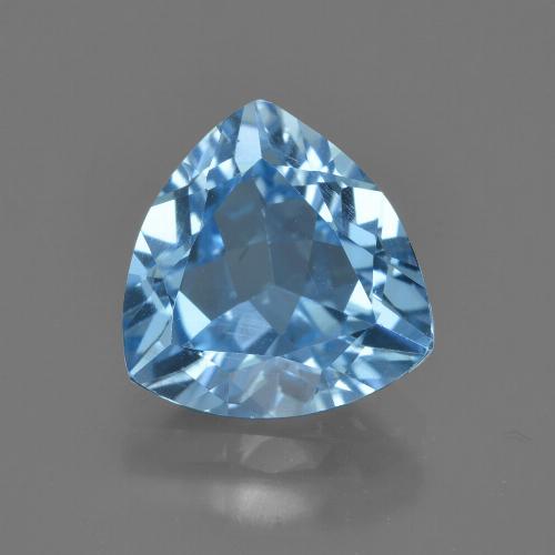 Topázio azul natural 3,53ct, trillion, VVS-VS