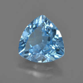 Topázio azul natural 3,53ct, trillion, VVS-VS