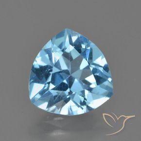 Topázio Azul Suíço Natural 3.29ct, Trilhão, VVS-VS