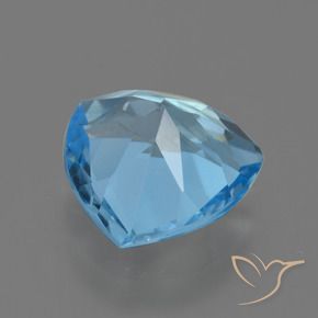Topázio Azul Suíço Natural 3.29ct, Trilhão, VVS-VS