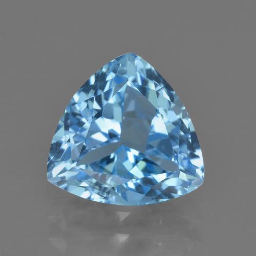 Topázio azul natural 3,80ct, trillion, VVS-VS