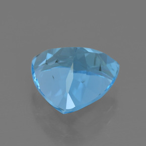 Topázio azul natural 3,80ct, trillion, VVS-VS