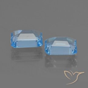 Pedras preciosas de Topázio Céu azul natural de 5.75 ct, Corte Octógono / Esmeralda, VVS