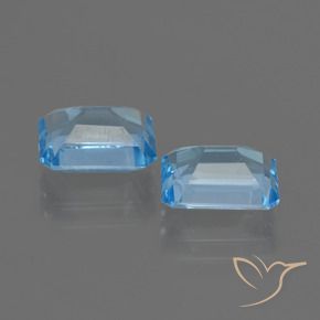 Pedras preciosas de Topázio Céu azul natural de 5.73 ct, Corte Octógono / Esmeralda, VVS-VS