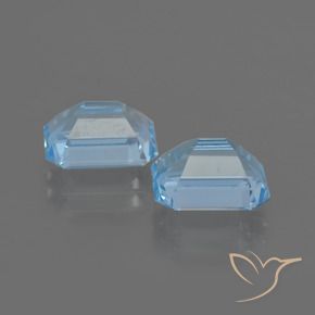 Pedras preciosas de Topázio Azul Suíço natural de 5.75 ct, Corte Octógono / Esmeralda, VVS-VS