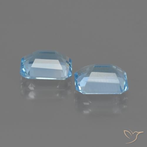 Pedras preciosas de Topázio Céu azul natural de 5.19 ct, Corte Octógono / Esmeralda, VVS