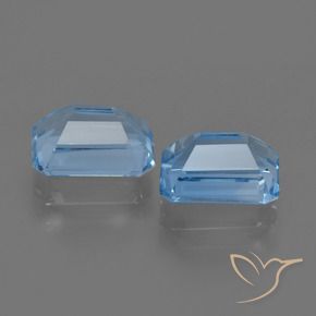 Pedras preciosas de Topázio Céu azul natural de 5.01 ct, Corte Octógono / Esmeralda, VS