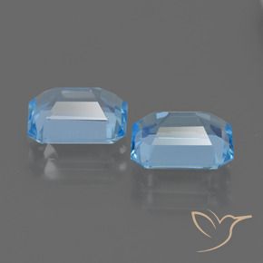 Pedras preciosas de Topázio Céu azul natural de 4.88 ct, Corte Esmeralda, VS