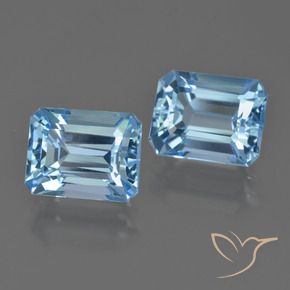 Pedras preciosas de Topázio Azul Suíço natural de 6.26 ct, Corte Octógono / Esmeralda, VVS