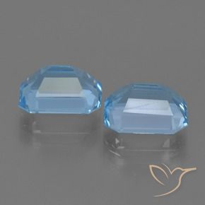 Pedras preciosas de Topázio Céu azul natural de 5.73 ct, Corte Octógono / Esmeralda, VS