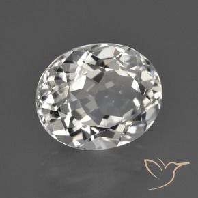 Topázio branco quente Natural 5.15ct, oval, VS