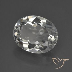 Topázio branco quente Natural 3.85ct, oval, VS