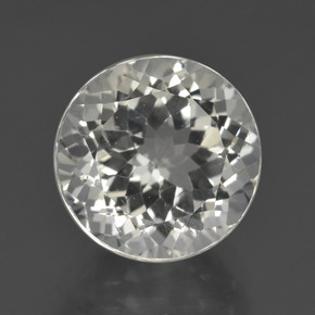 Topázio branco natural 7,00ct, corte redondo, VS