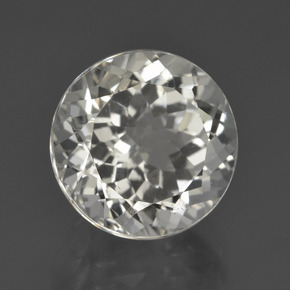 Topázio branco natural 7,00ct, corte redondo, VS