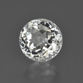 Topázio branco quente Natural 4.36ct, Corte Redondo, VVS