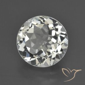 Topázio branco natural 4,87ct, corte redondo, VVS-VS