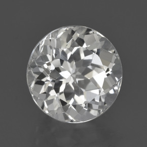 Topázio branco natural 5,49ct, corte redondo, VVS