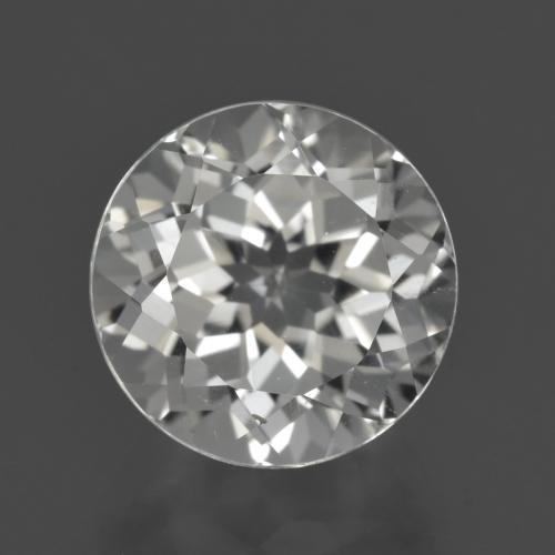 Topázio branco natural 5,82ct, corte redondo, VVS