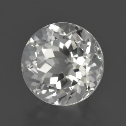 Topázio branco natural 5,82ct, corte redondo, VVS