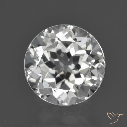 4.82ct Natural Branco claro Topázio, Redondo, VS