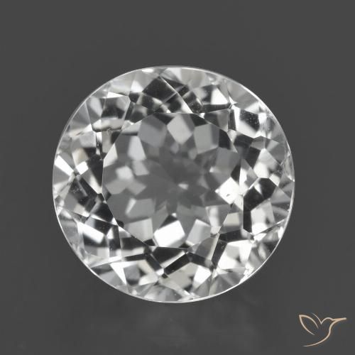 4.81ct Natural Branco claro Topázio, Redondo, VVS-VS