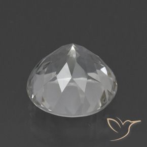 Topázio Branco claro Natural 4.34ct, Redondo, VVS