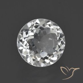Topázio Branco claro Natural 3.87ct, Redondo, VS