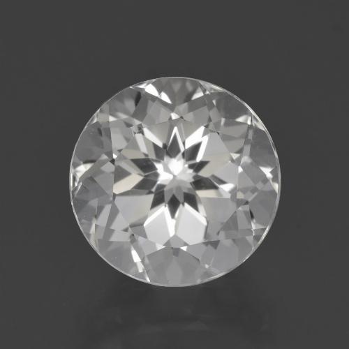 Topázio branco natural 4,76ct, corte redondo, VVS