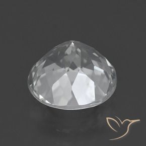 Topázio branco claro natural 4,47ct, corte redondo, VS