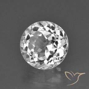 Topázio branco quente Natural 4.21ct, Redondo, VS
