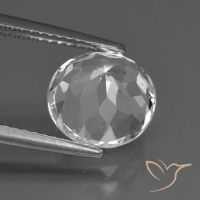 Topázio branco quente Natural 4.21ct, Redondo, VS