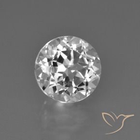 Topázio Branco claro Natural 3.05ct, Redondo, VS