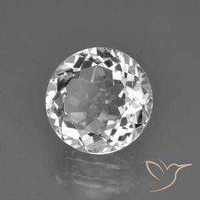 Topázio Branco claro Natural 4.02ct, Redondo, VS