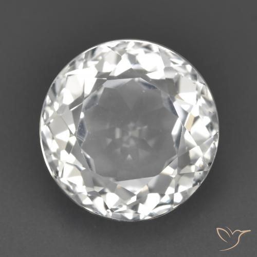 3.57ct Natural Branco claro Topázio, Redondo, VVS