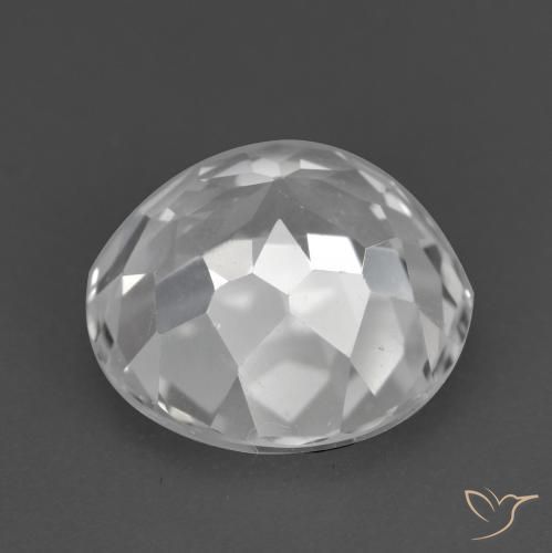 Topázio Branco claro Natural 3.57ct, Redondo, VVS