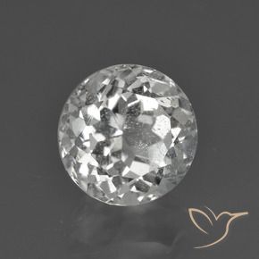 Topázio branco quente Natural 3.49ct, Redondo, VS-SI