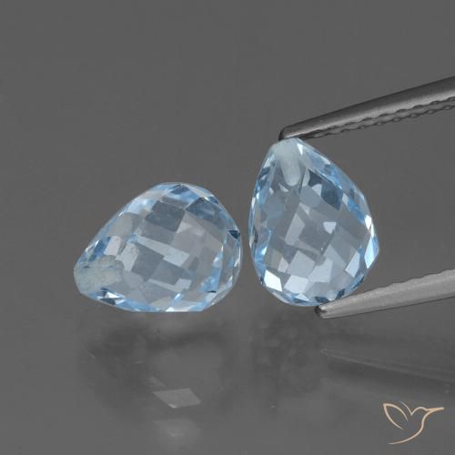 5.18ctw Natural Céu azul Topázio, Briolette, VS