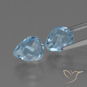 Pedras preciosas de Topázio Céu azul natural de 4.96 ct, Briolette, VVS-VS